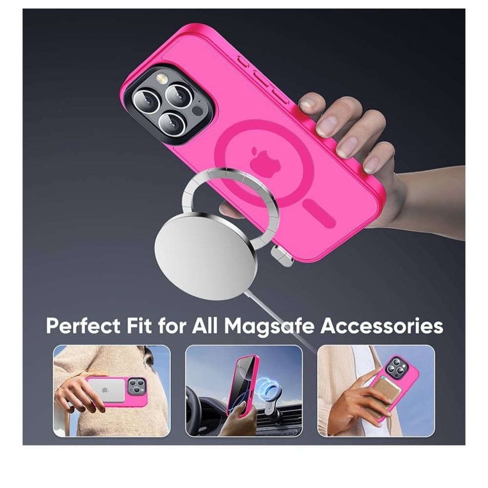 iPhone 16 Pro Phone Case 6.3 inch, Hot Pink - Picture 7 of 12